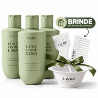 Kit com 3 Progressiva Leve Livre e Lisa Livre Beauty 200ml